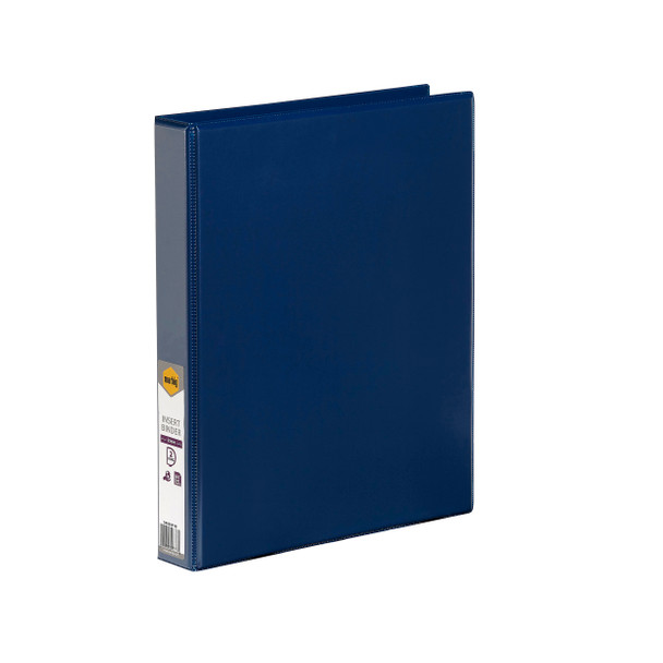 Marbig Clearview Insert Binder 25mm 2D A4 Blue Pack of 20
