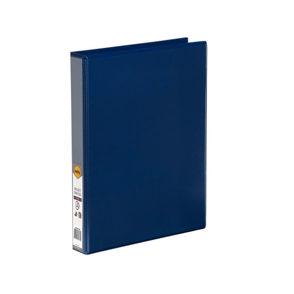 Marbig Clearview Insert Binder 25mm 3D A4 Blue Pack of 20