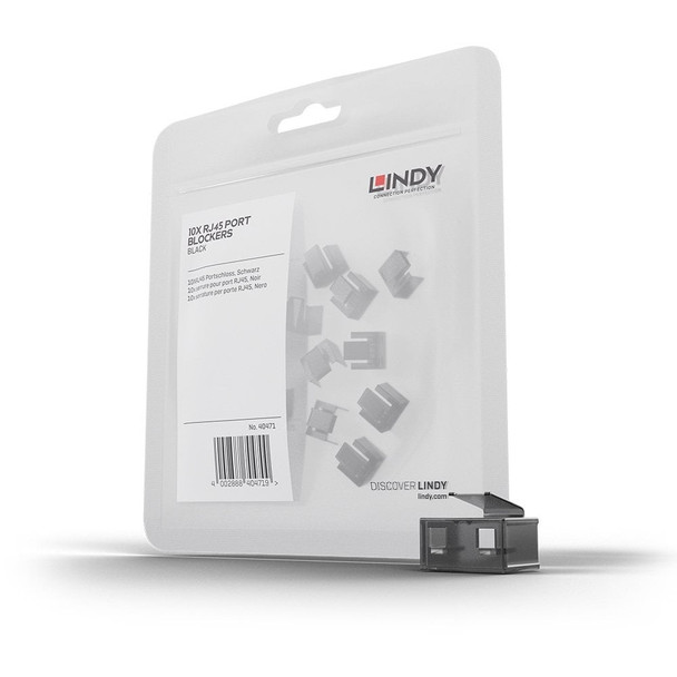 Lindy RJ-45 Port Blocker 20 Pack (No Key) Black