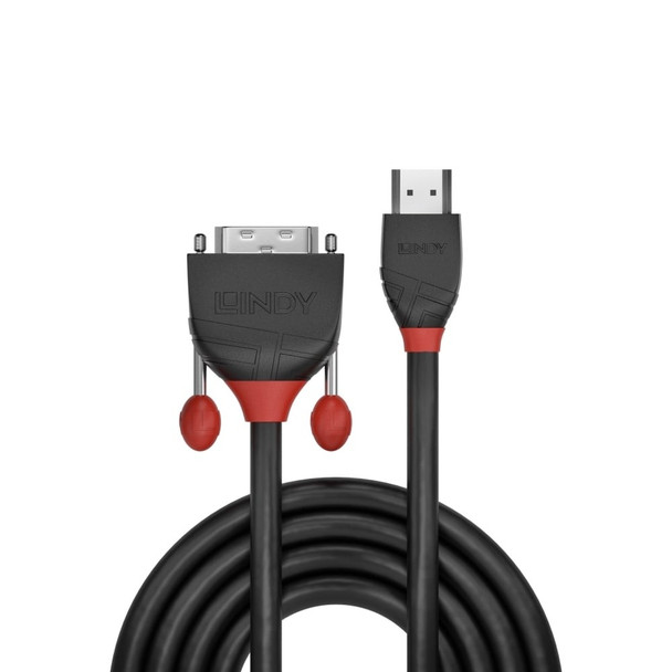 HDMI to DVI-D Cable Black Line Lindy 1m