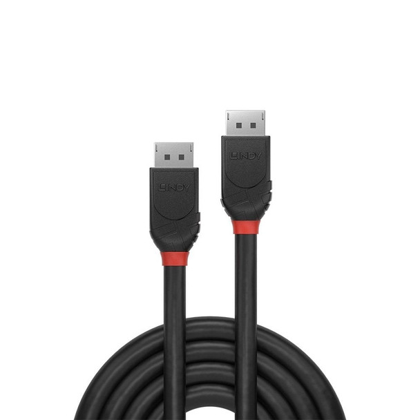 DisplayPort 1.2 Cable Black Line Lindy 0.5m