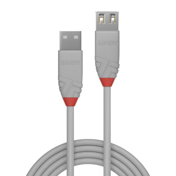 3m USB 2.0 Type A Extension Cable Anthra Line Grey Lindy