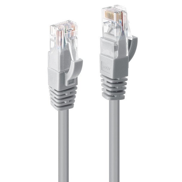 Lindy 5m Cat6 U/UTP Gigabit Network Cable Grey