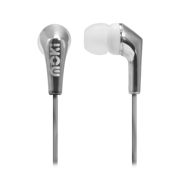 Moki Metallics Earphones Silver