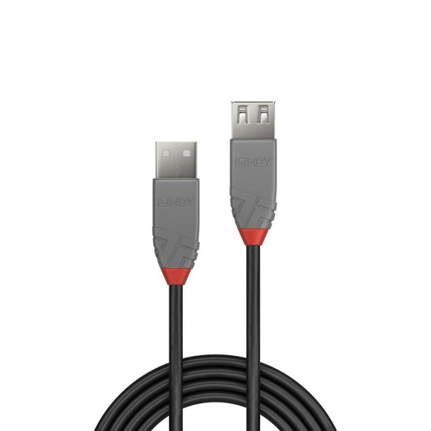 2m USB 2.0 Type A Extension Cable Anthra Line Lindy
