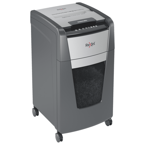 Rexel Shredder Black Optimum AutoFeed+ 225X Cross Cut Paper