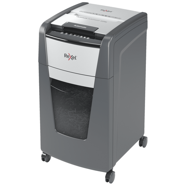 Rexel Black Optimum AutoFeed+ 225M Micro Cut Paper Shredder
