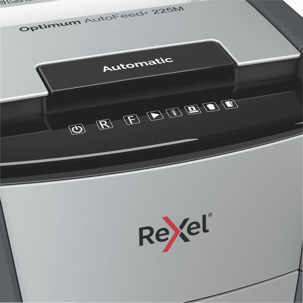 Rexel AutoFeed+ 225M Micro Cut Paper Shredder Black Optimum