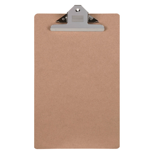 Marbig #43120 Masonite Clipboard Foolscap (Large Clip) Brown | Mega Office Supplies