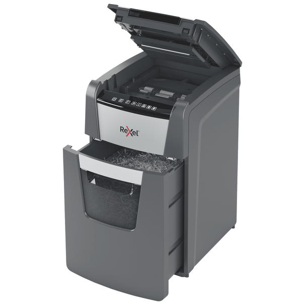 Rexel Cross Cut Paper Shredder Black Optimum AutoFeed+ 150X