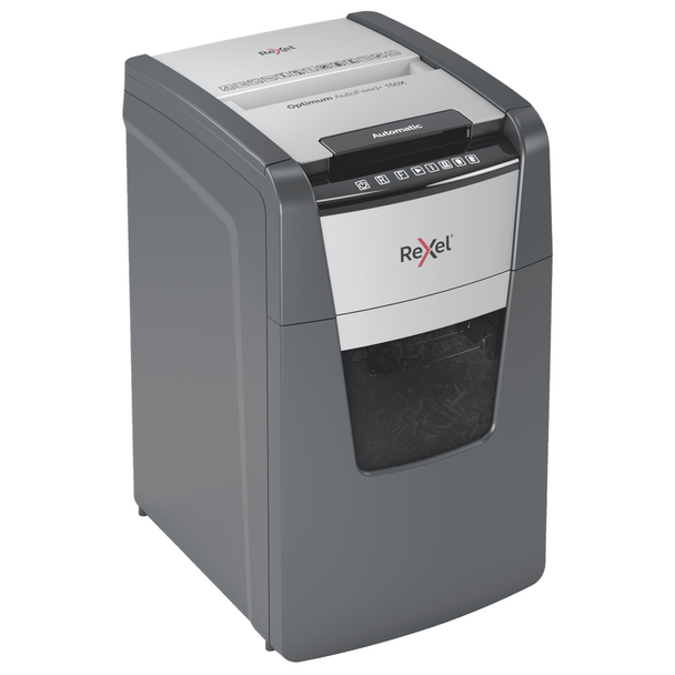 Rexel Shredder Black Optimum AutoFeed+ 150X Cross Cut Paper