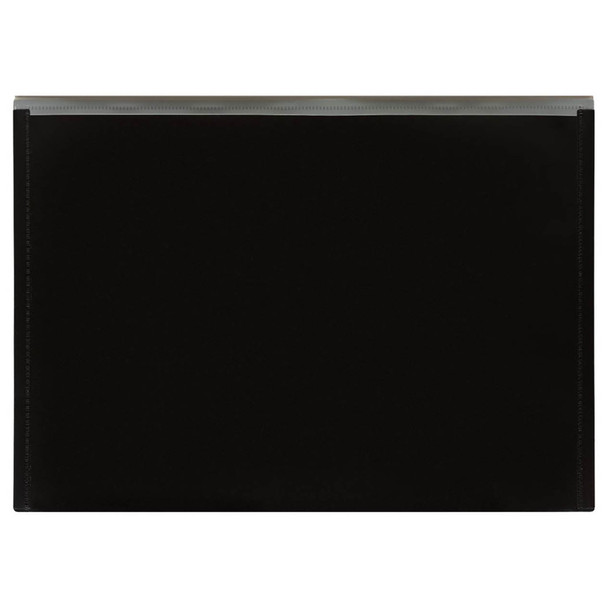ColourHide Black 1002402J PP Document Wallet with Button Closure A4 In (Pack of 10) | Mega Office Supplies