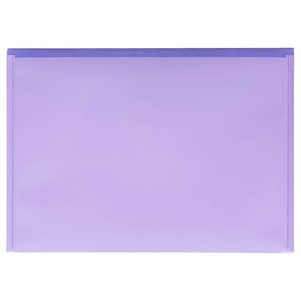 ColourHide Purple 1002419J PP Document Wallet with Button Closure A4 In (Pack of 10) | Mega Office Supplies