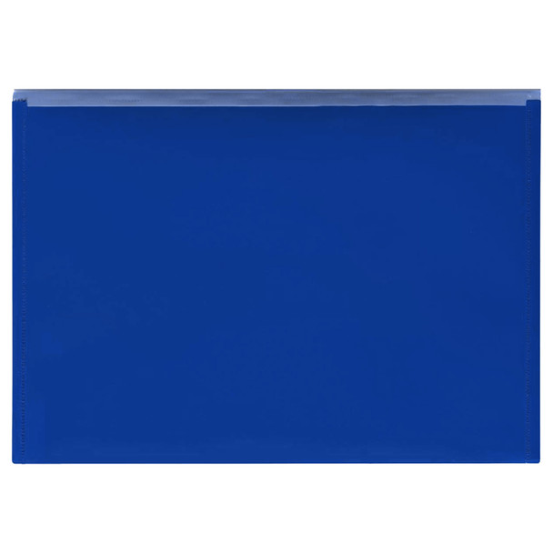 ColourHide Blue 1002431J PP Document Wallet with Button Closure A4 In (Pack of 10) | Mega Office Supplies