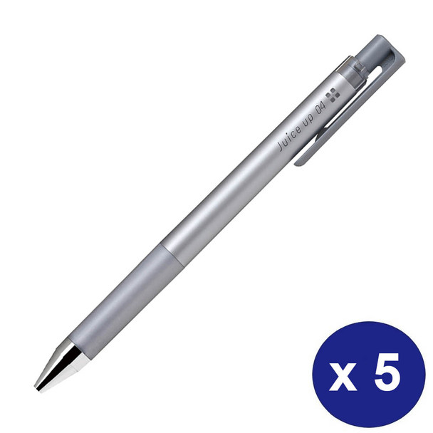 Pilot Juice Up Gel Pen 0.4mm Silver Box of 5