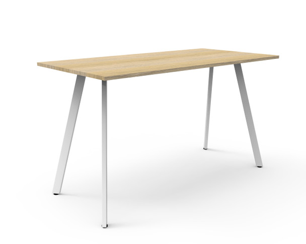 Rapidline Eternity High Bar Table 1800 x 750 x 1050mm Natural Oak / White Satin