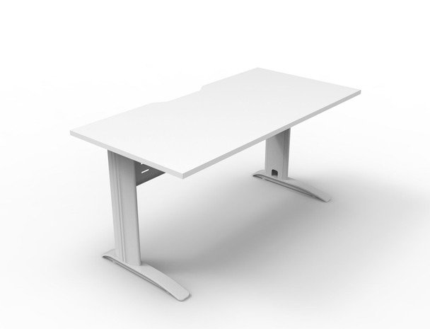 Rapidline Deluxe Rapid Span Open Workstation 1500 x 750mm Natural White / White Satin