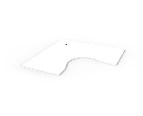 Rapidline Corner Workstation Top 1500 x 1500 x 750 x 25mm Only Natural White