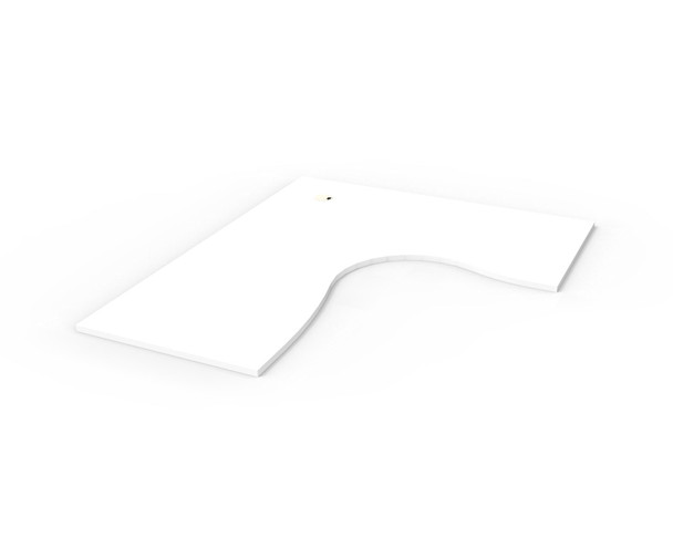 Rapidline Corner Workstation Top 1800 x 1500 x 750 x 25mm Only Natural White