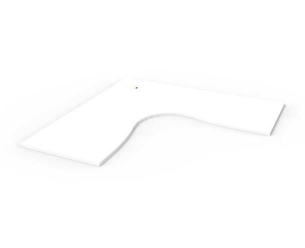 Rapidline Corner Workstation Top 1800 x 1800 x 750 x 25mm Only Natural White