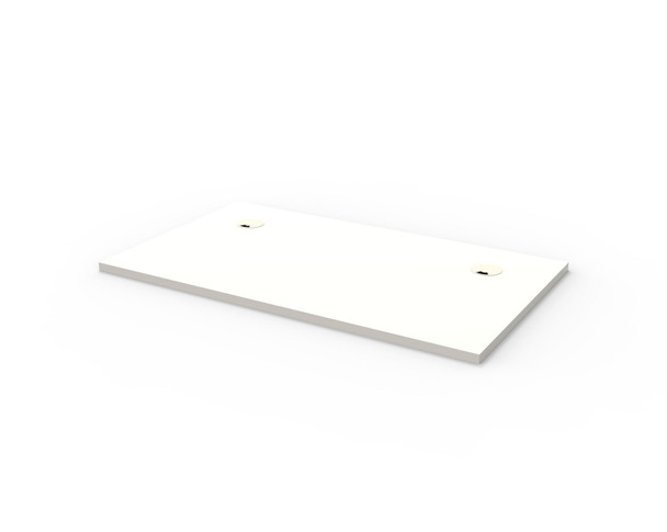 Rapidline Rectangle Table Top 1200 x 700 x 25mm with 2 Cable Port Only Natural White