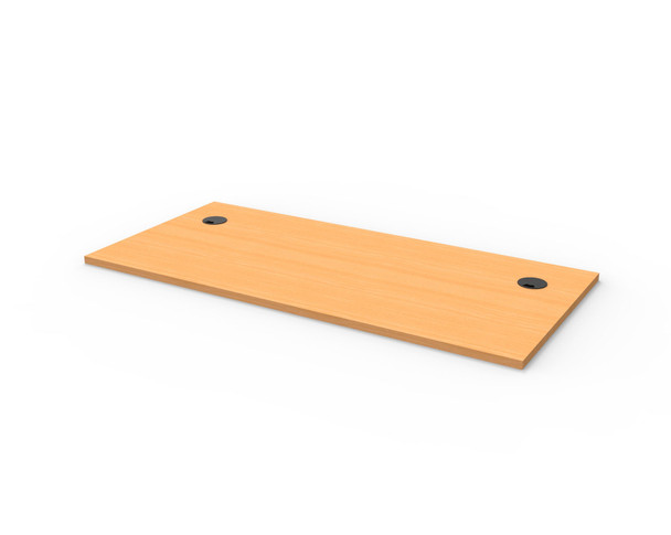 Rapidline Rectangle Table Top 1500 x 700 x 25mm with 2 Cable Port Only Beech