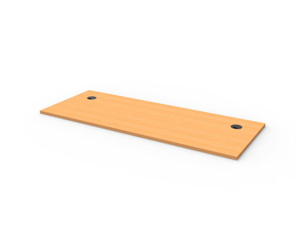 Rapidline Rectangle Table Top 1800 x 700 x 25mm with 2 Cable Port Only Beech