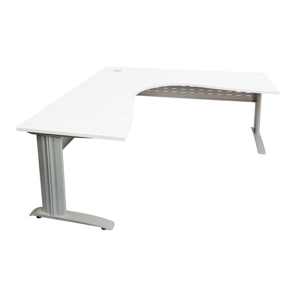 Rapidline Rapid Span Corner Workstation 1500 x 1500 x 700mm Natural White / Precious Silver