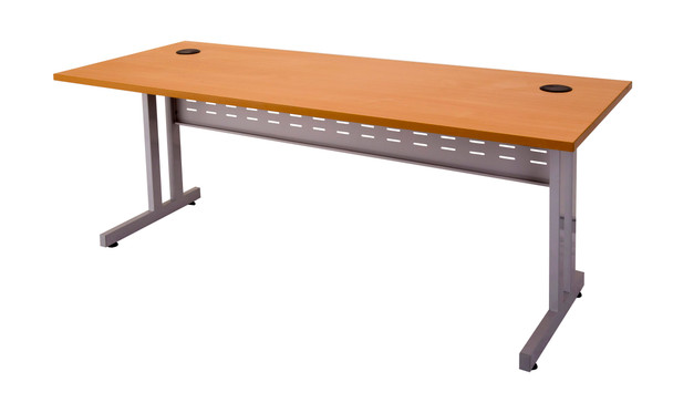 Rapidline RCLD127M B Rapid Span C Leg Desk 1200mm W x 700mm D x 730mm H Beech / Silver | It's A Mega Thing