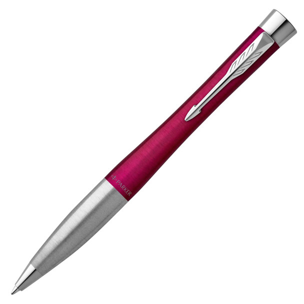 Parker Urban Twist Magenta Lacquer and Chrome Trim Medium Tip Ballpoint Pen