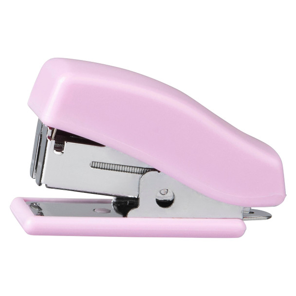 Marbig Stapler Mini Half Strip Pastel Pink with 1000 Staples
