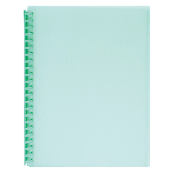 Marbig Clearview Refillable Display Book 20 Pocket A4 Pastel Green