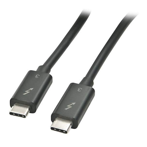 Lindy 0.5m Thunderbolt 3 Cable 40Gbps Black