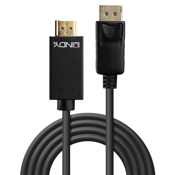 Lindy 1m DisplayPort to HDMI 10.2G Cable Black