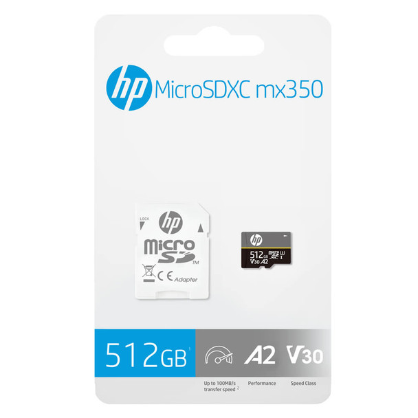 A2 U3 512GB High Speed MicroSD Card HP