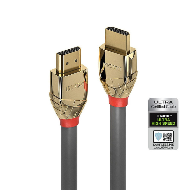 Lindy 1m Ultra High Speed HDMI 2.1 Cable Gold Line