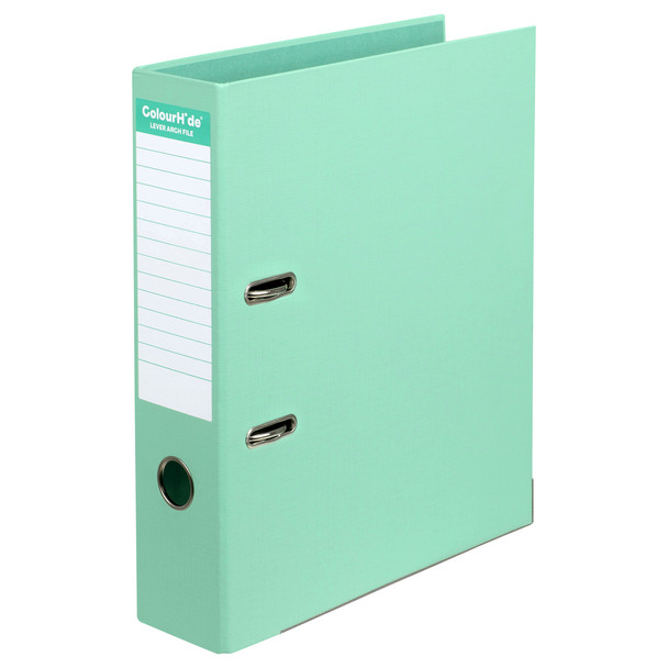 ColourHide 6802007J Lever Arch File PE A4 Biscay Green - Pack of 6 | Mega Office Supplies