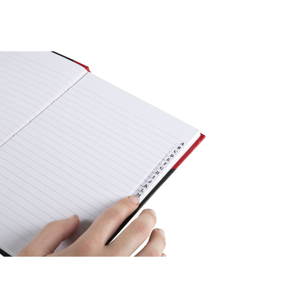 Cumberland 100 Leaf Indexed Ruled FCA5100I Red and Black Notebook Original A5 | Mega Office Supplies