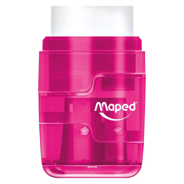 Maped 8049210 Connect Sharpener/Eraser Translucent Colour - Box 6 | Mega Office Supplies