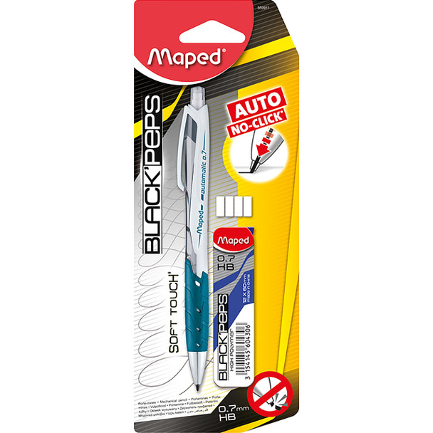 Maped Black Peps Automatic Mechanical Pencil 0.7mm Set Box of 12