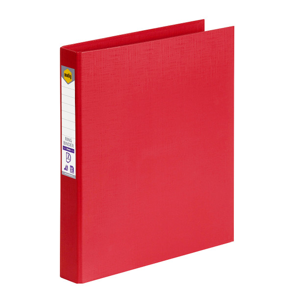 Marbig Ring Binder 25mm 2D Polyethylene A4 Red Box of 6