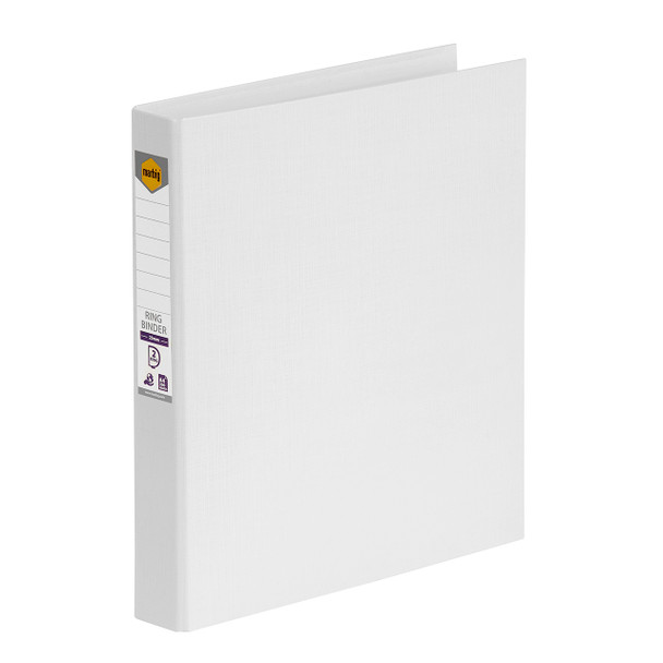 Marbig Ring Binder 25mm 2D Polyethylene A4 White Box of 6