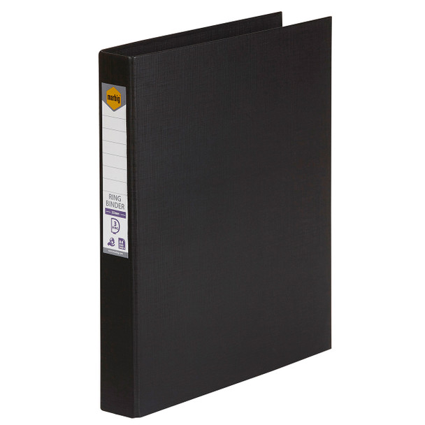 Marbig Ring Binder 25mm 3D Polyethylene A4 Black Box of 6