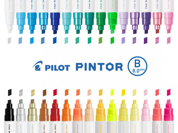 Pilot Pintor Marker Broad Neon Apricot Orange Box of 6