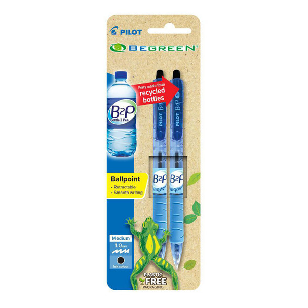Pilot B2P Grip BegreeN Retractable Ballpoint Pen Medium Assorted Pack 2 Box of 6