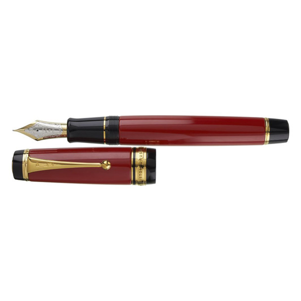 Pilot Custom Urushi Fountain Pen Fine Medium Nib Red Barrel