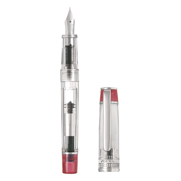 Pilot Fountain Pen Prera Transparent Red Barrel Fine Nib