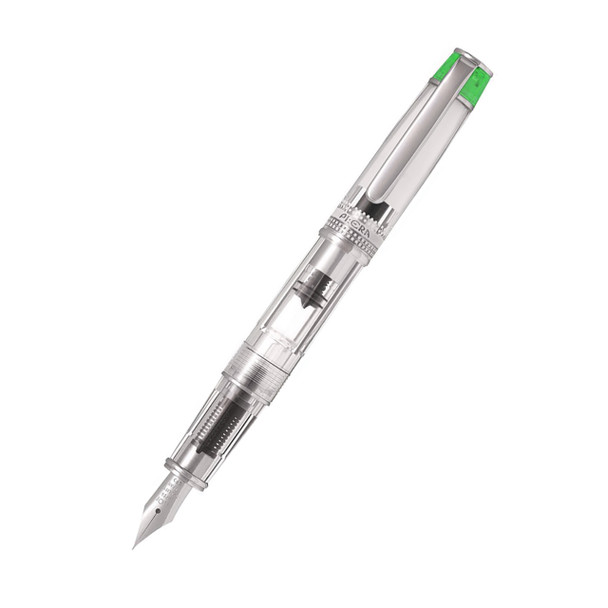 Pilot Prera Transparent Fountain Pen Green Barrel Fine Nib