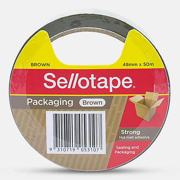 Sellotape Packaging Tape 48mm x 50m Brown Pack of 3