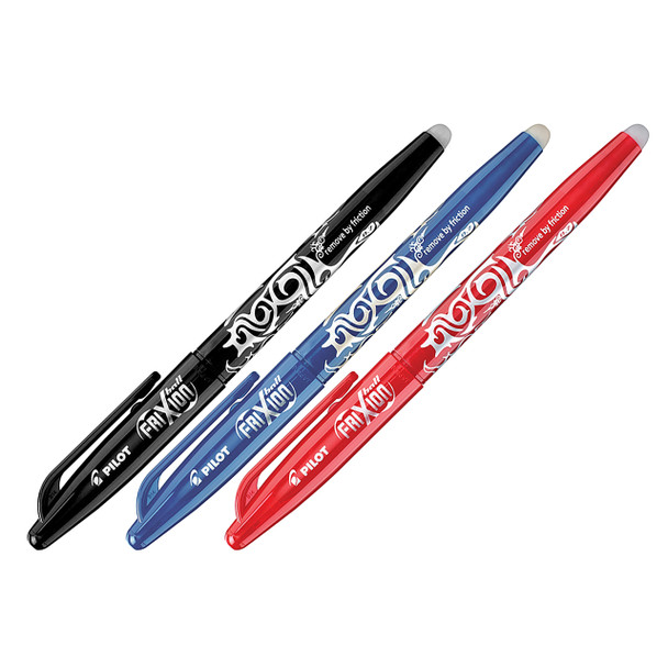 Pilot FriXion Ball Erasable Rollerball Gel Pen Classic Colours Fine Pack 3 Box of 6